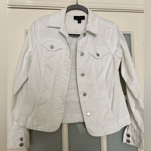 Charter Club Women's White Denim Jacket